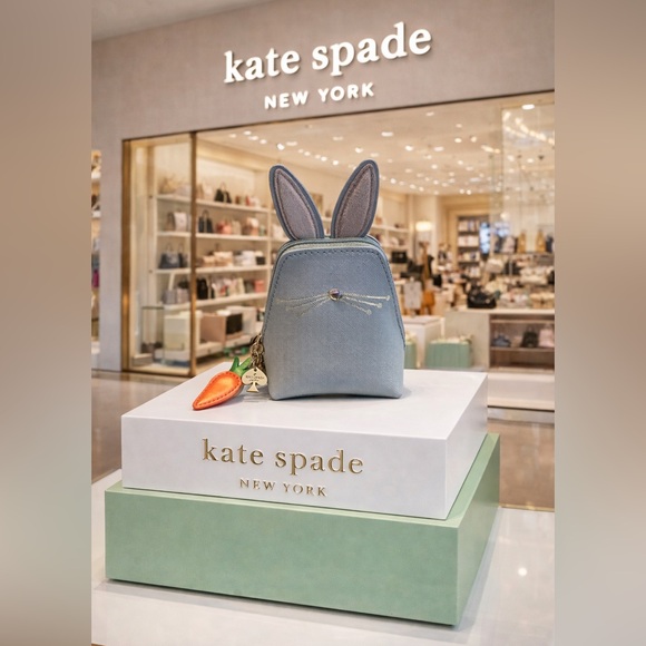 kate spade Handbags - Kate Spade Light Gray Novelty Bunny Coin Pouch. Absolutely stunning 🤩 NWTOs
